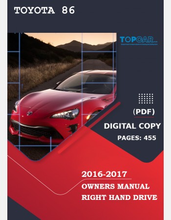 toyota 86 2016-2017 owners manual